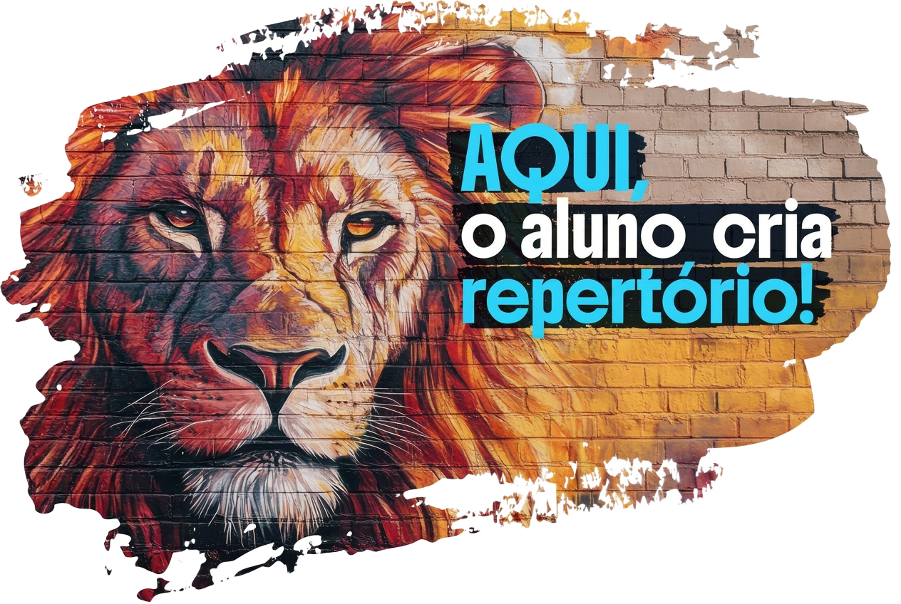 Aqui, o aluno cria repertório!